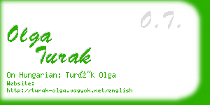 olga turak business card